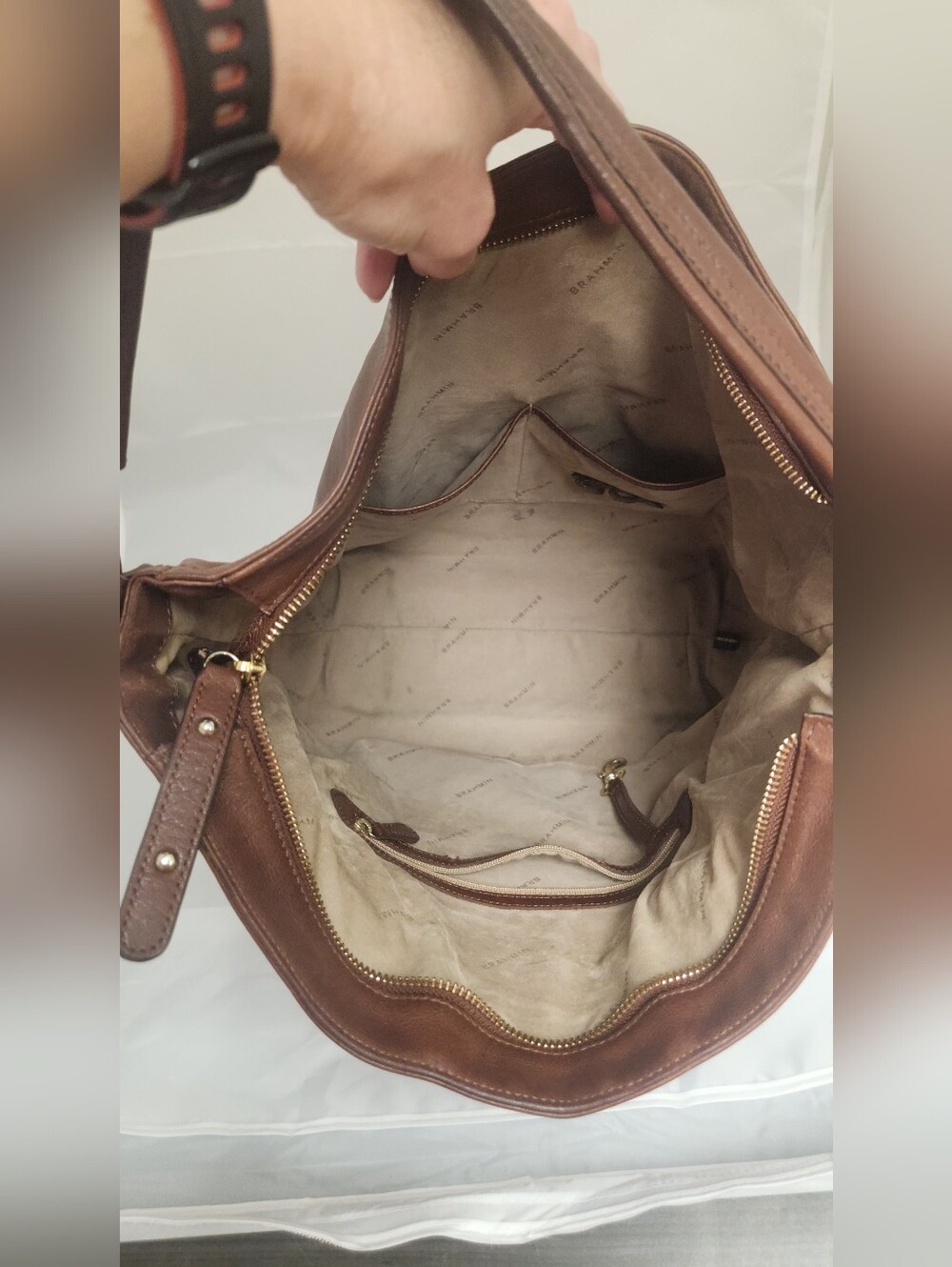 Brahmin Leather Hobo Shoulder Bag Great Condition Amazing Leather!! - Picture 10 of 12